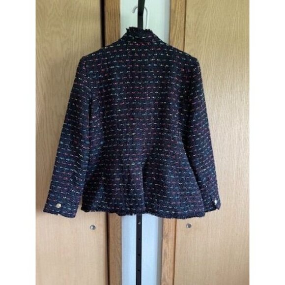 EUC Talbots Womens Multicolor Tweed Jacket With Gold Buttons - Picture 2 of 8